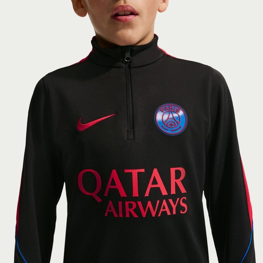 [LK] Paris Saint Germain Dri FIT Strike Drill Black/Global Training Kids Red Uniform