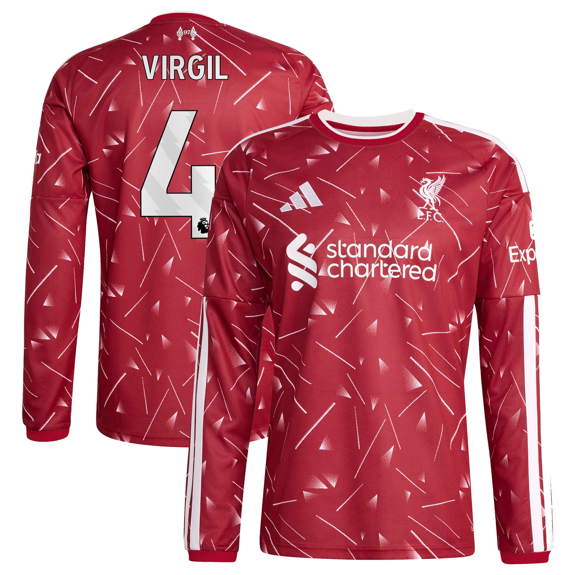 [SJH] Virgil van Dijk Liverpool 2026/27 Home Replica Long Sleeve Jersey - Red