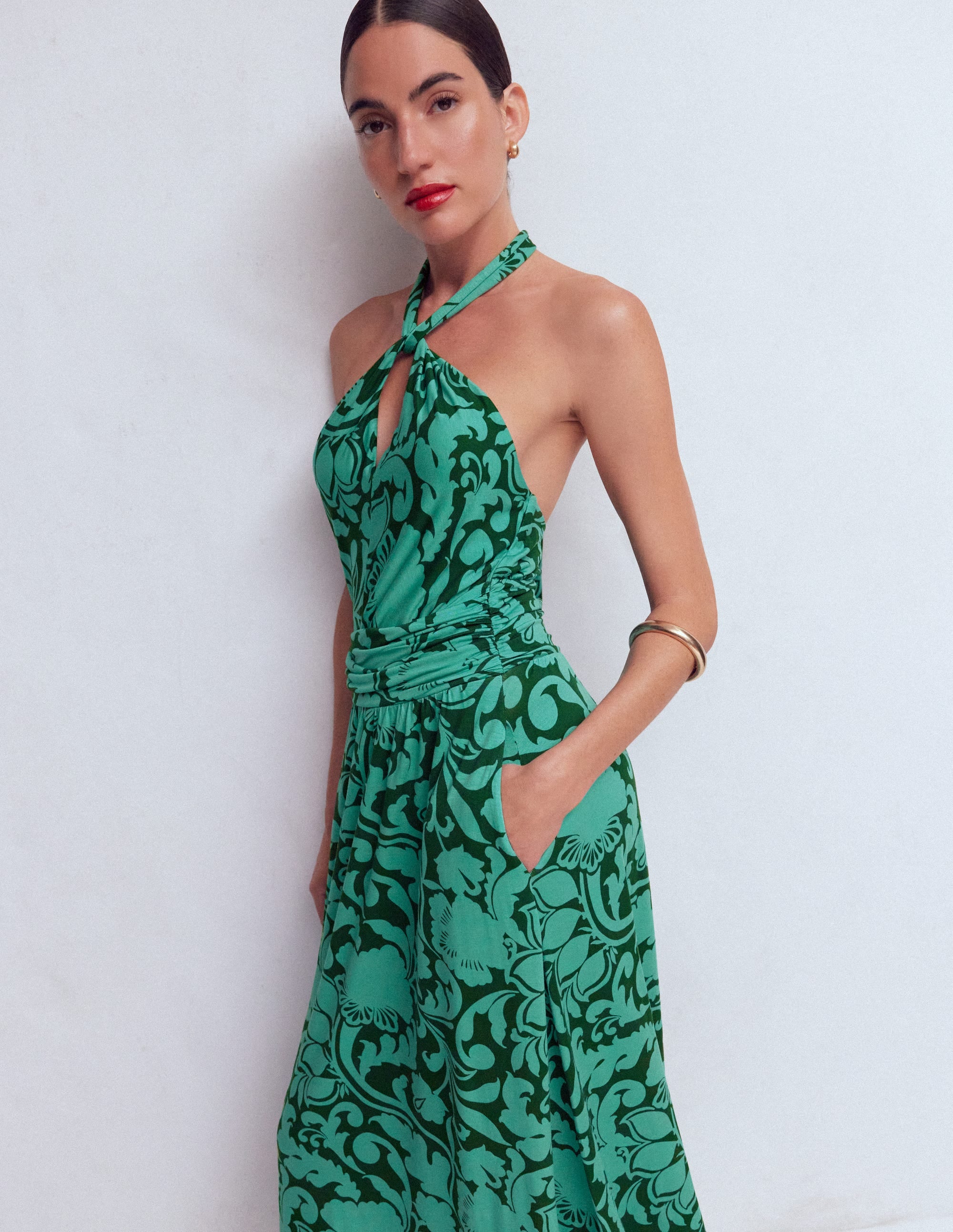 Sydney Twist Neck Jersey Dress