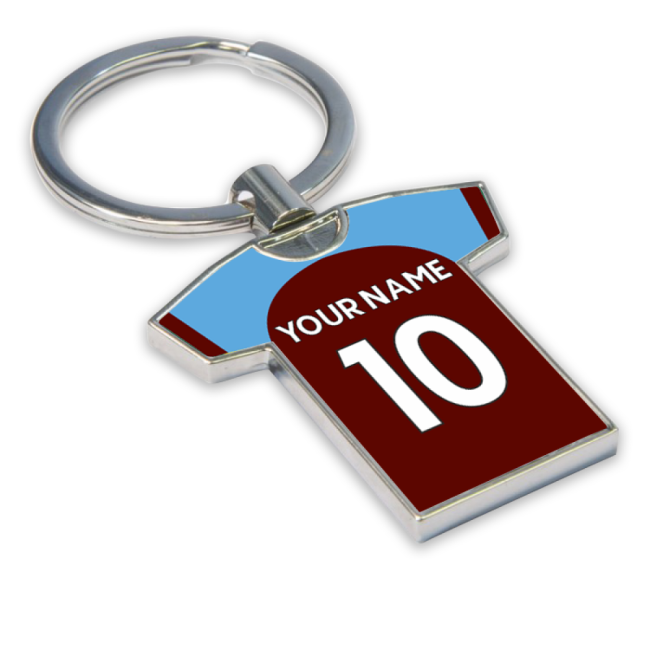Personalised Burnley Shirt Key Ring Football