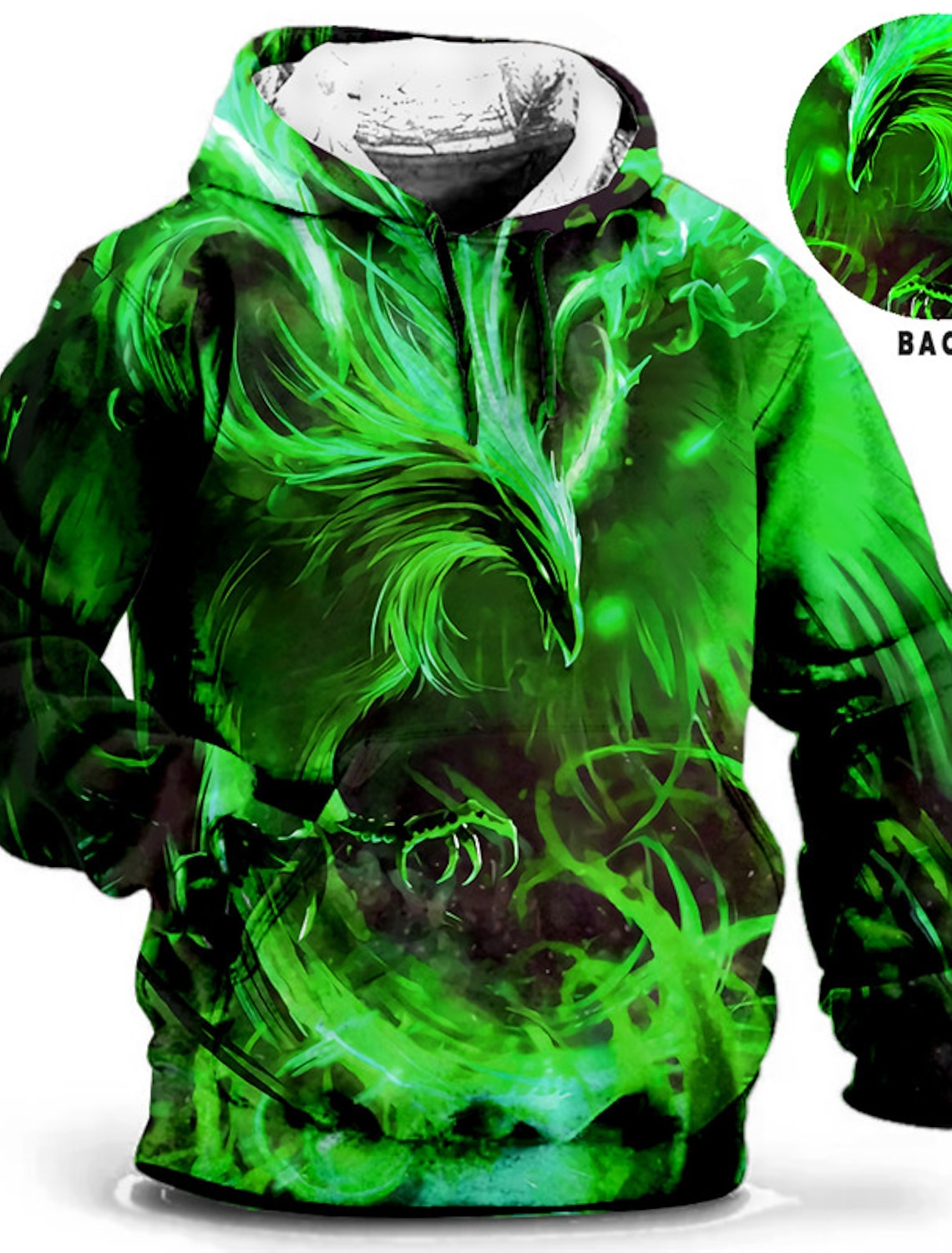Men's Plus Size Pullover Hoodie Sweatshirt Big and Tall 3D Print