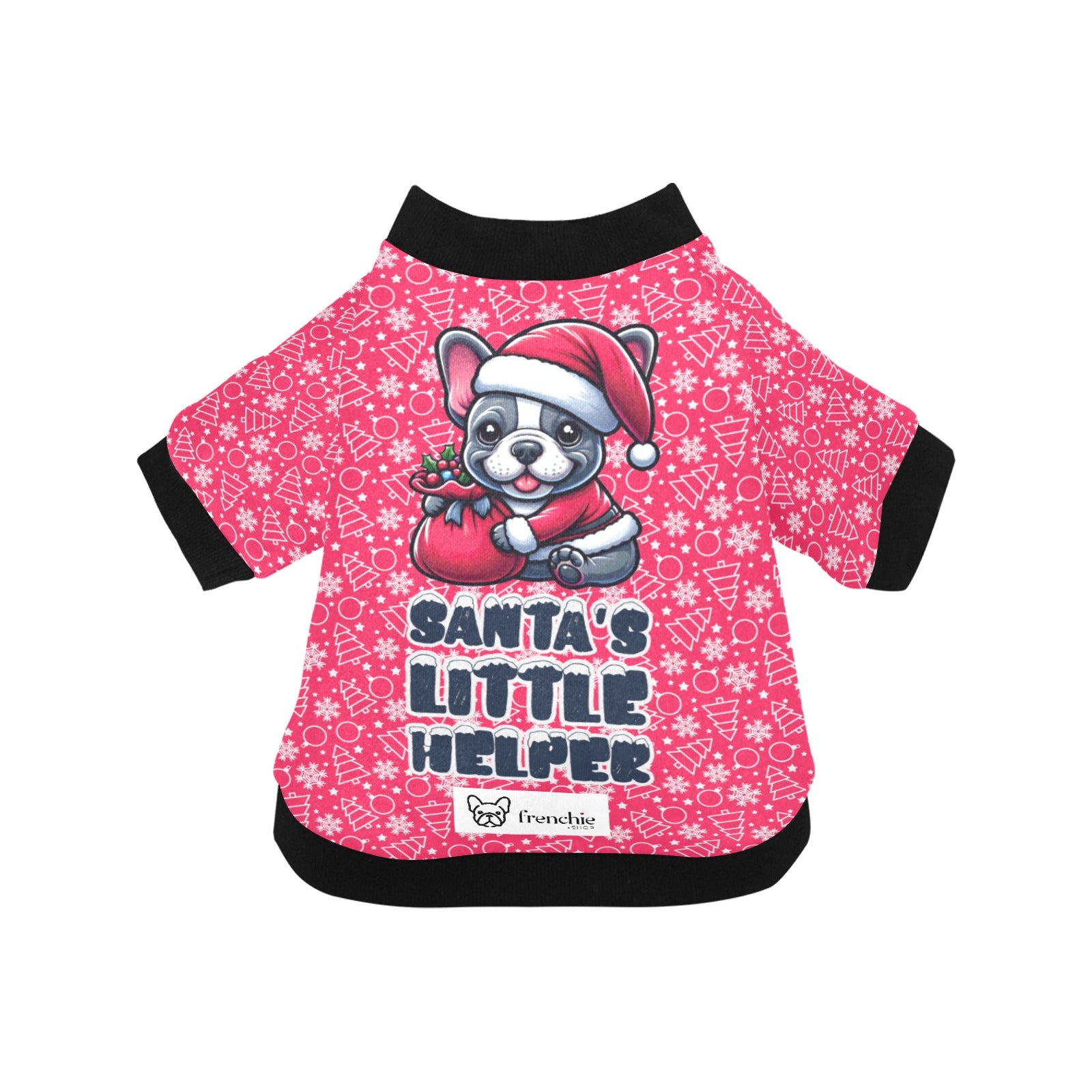 French Bulldog Santa's Little Helper Jacket For French Bulldog Warm Dog Outfit