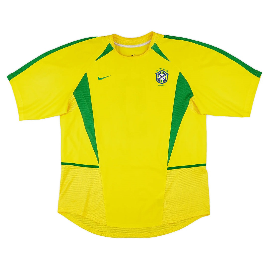 Professional Moisture Wicking 2002 BRAZIL RETRO HOME SHIRT