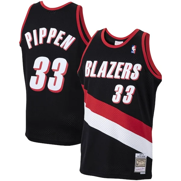 All-Star Scottie Pippen POR Swingman Jersey - Black - Licensed Product