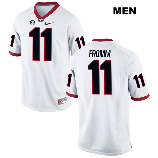 team authorized Men's UGA Bulldogs Jake Fromm #11 White 2024 Football