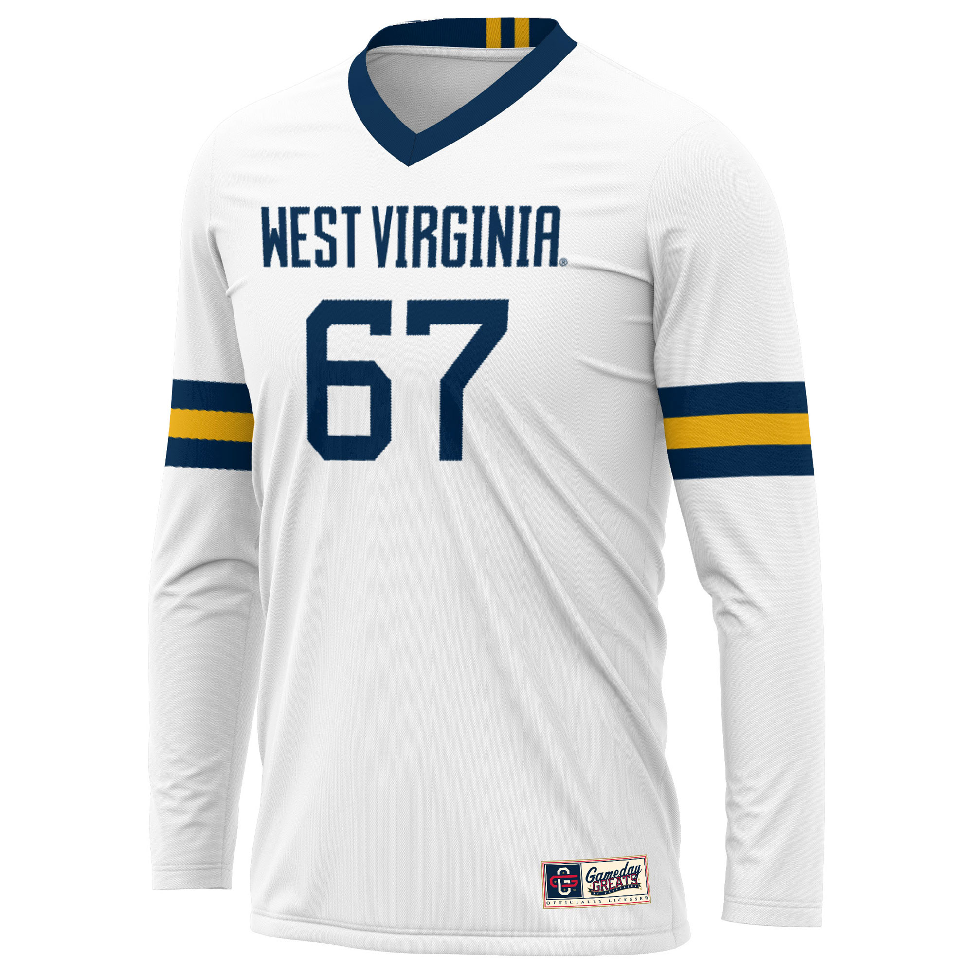 [DDG] West Virginia Mountaineers GameDay Greats Youth Lightweight Women's Volleyball Jersey - White