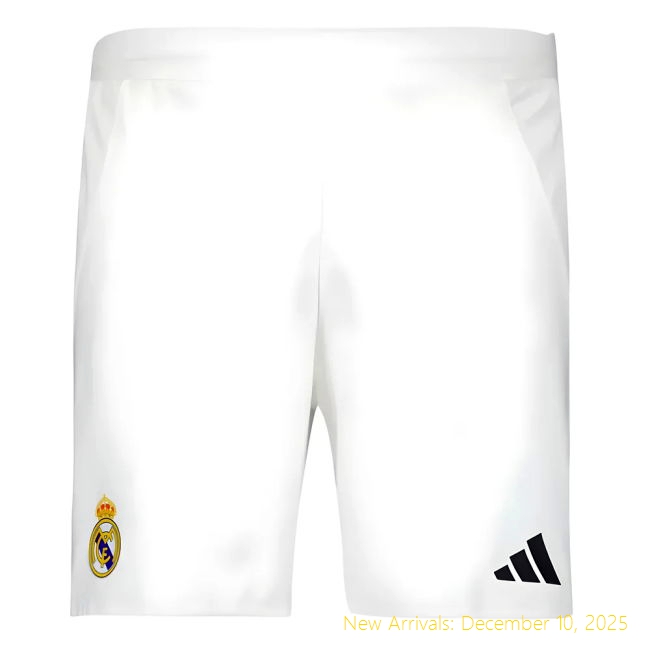 2024-2025 Real Madrid Home Shorts - Genuine Football - White Color