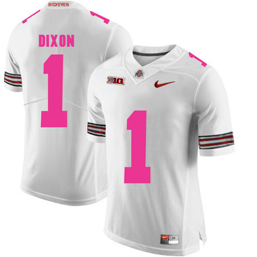 Men's OSU Buckeyes White 2018 team authorized Johnnie Dixon #1 game