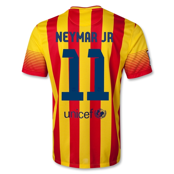 Advanced Fabric Barca 1314 Barcelona 11 NEYMAR JR Away Shirt