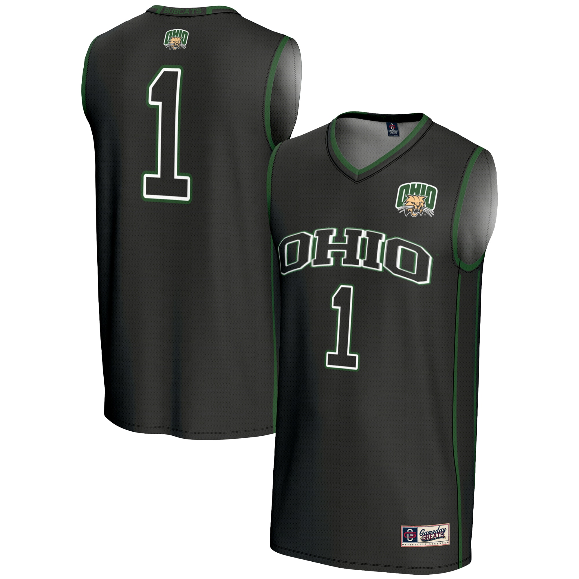 [NJP] Ohio Bobcats GameDay Greats Lightweight Basketball Jersey - Black
