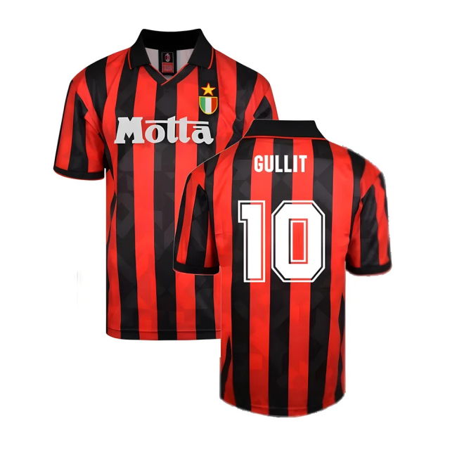 Gullit 10 Match Worn Style AC Milan Professional Look Home Pro Shirt