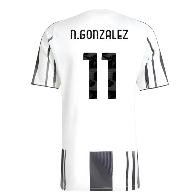 Juve Juventus Home Shirt N Gonzalez #11 Match Quality Official Mod...