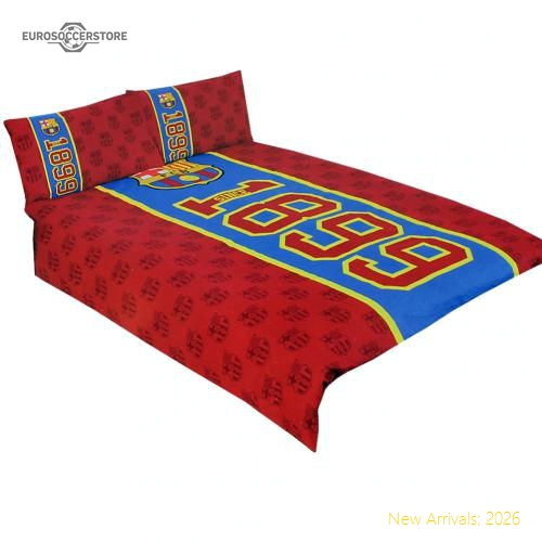 Superior Fc Fcb Double Duvet Set Es - Fan Design - Collectors Item