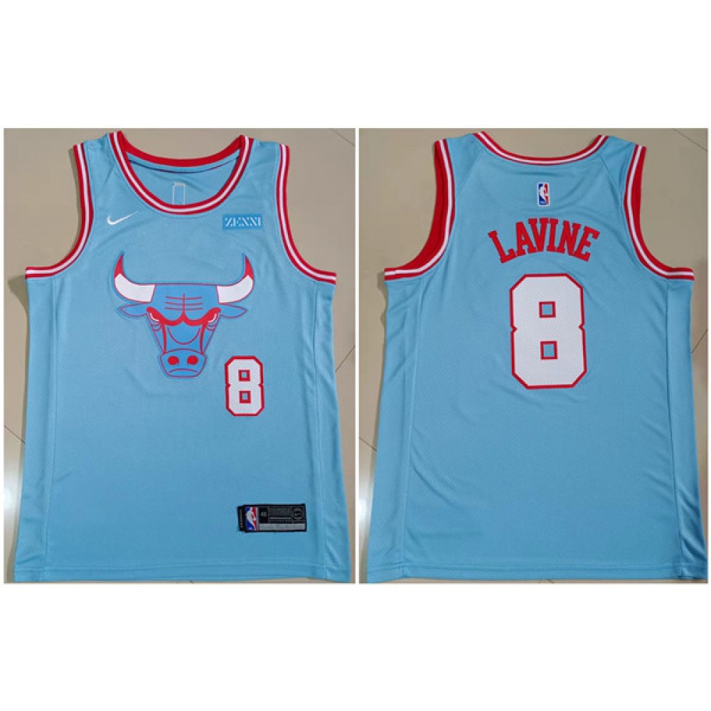 Pro Grade Chicago Bulls Zach LaVine8 Blue Jersey - - Fan Favorite