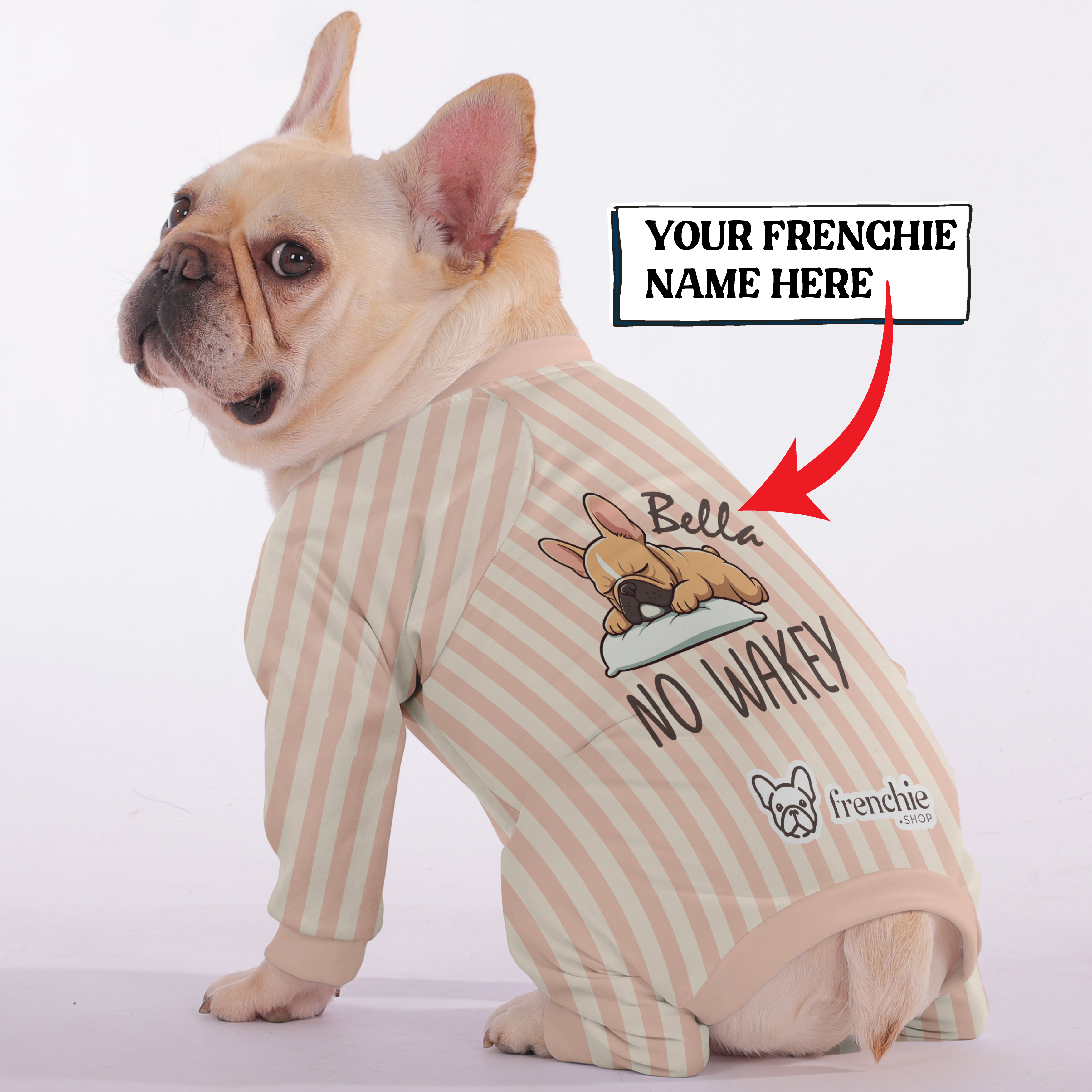 French Bulldog Phoebe Personalized French Bulldog Pajamas With