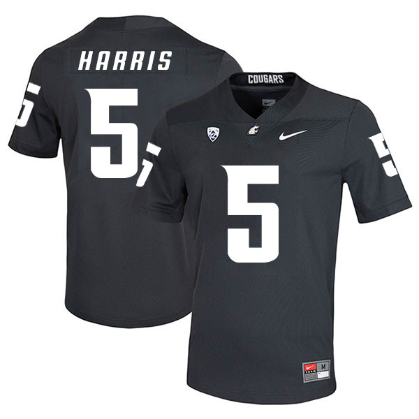 Men's None Black 2024 away jersey Travell Harris #5 game jersey Jersey