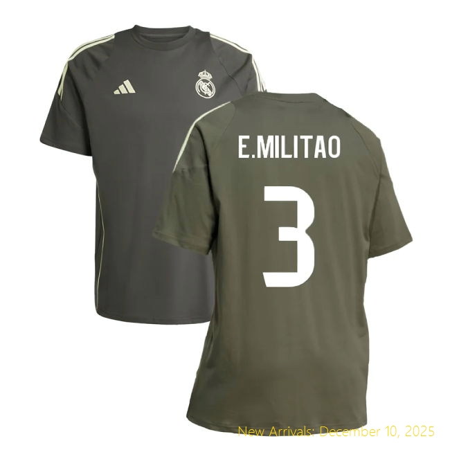 Durable 2025-2026 RM Real Madrid Training Tee (Utility Grey)