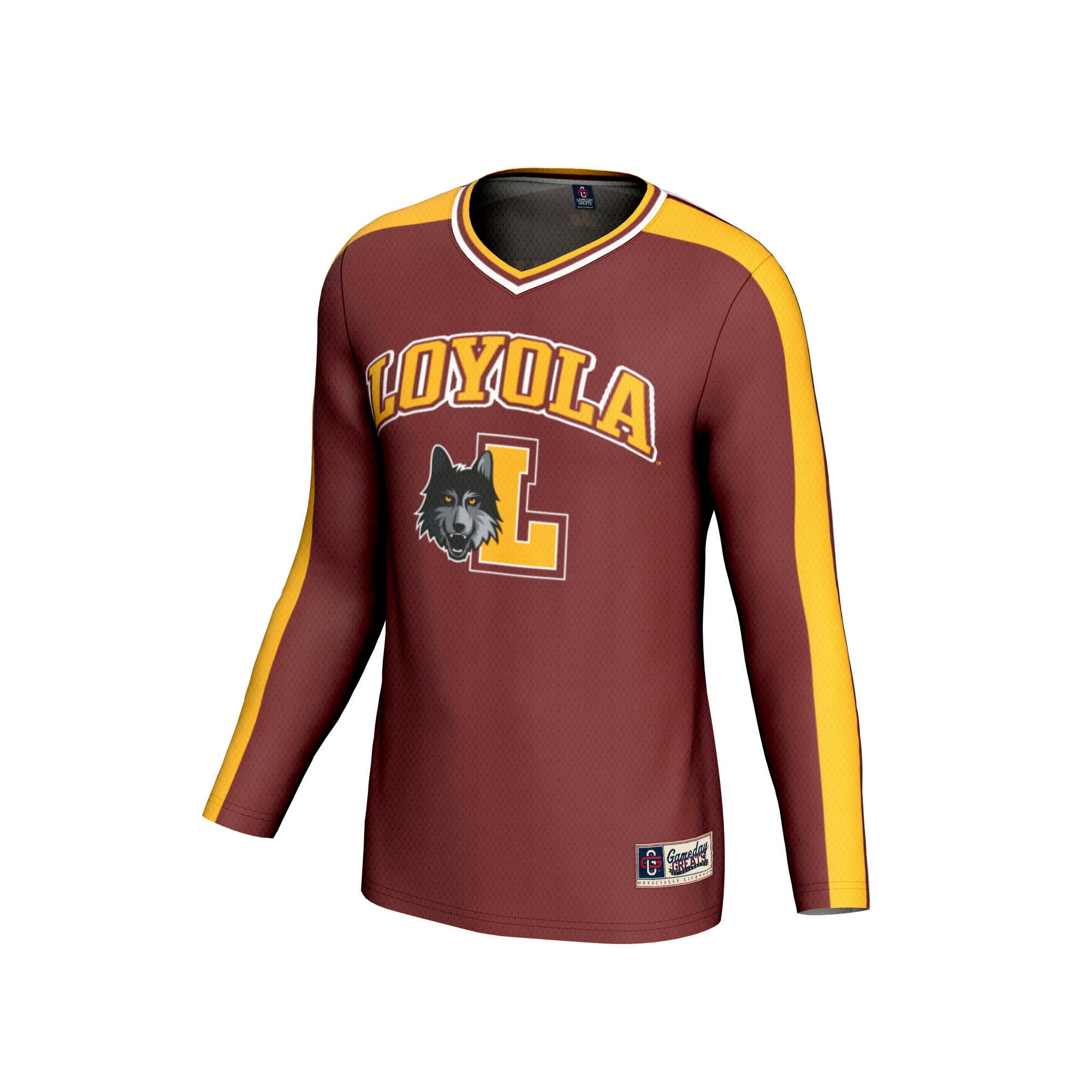 [DDG] Loyola Chicago Ramblers GameDay Greats Unisex NIL Pick-A-Player Lightweight Collegiate Volleyball Fashion Jersey - Maroon