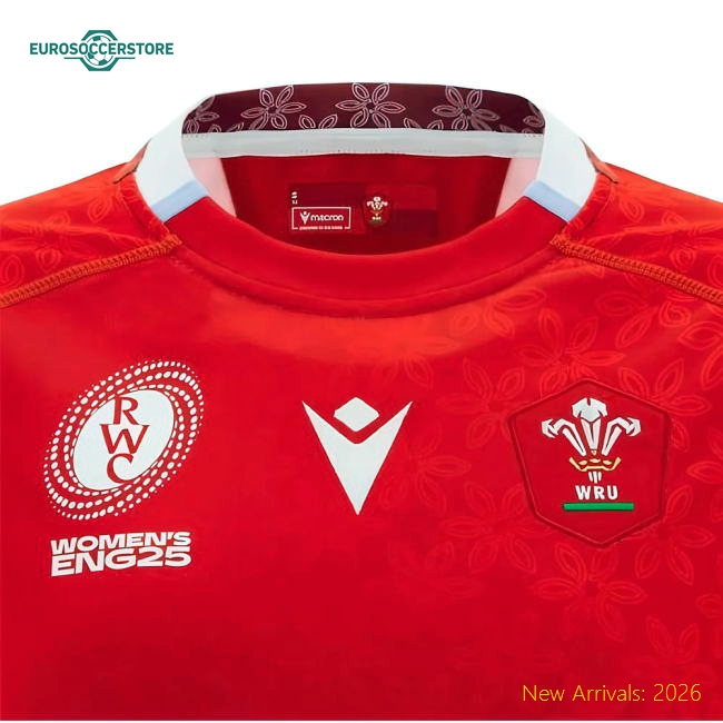 2025-2026 Wales WRU Home WRWC Replica Rugby Shirt (Kids)