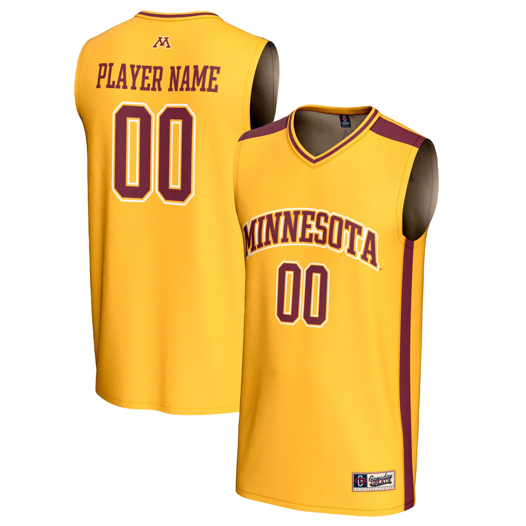 [NJP] Minnesota Golden Gophers GameDay Greats Youth NIL Pick-A-Player Lightweight Men's Basketball Fashion Jersey - Gold