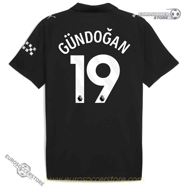 Manchester City 25-26 Season Away GÜNDOĞAN Number 19 Football Jersey