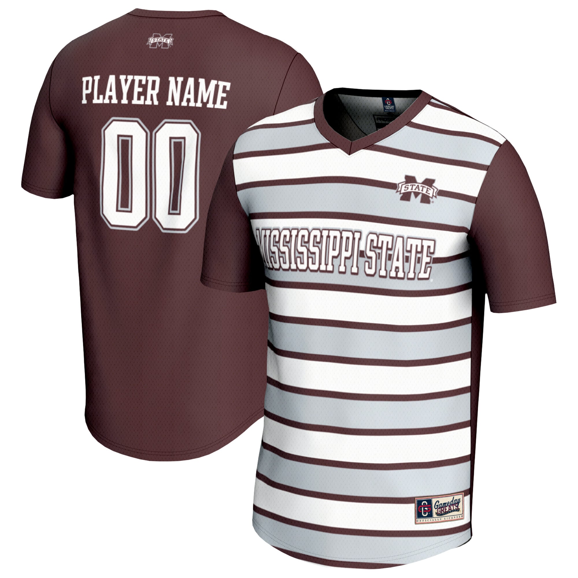 Mississippi State Bulldogs GameDay Greats Youth NIL Pick-A-Player Collegiate Women's Soccer Lightweight Fashion Jersey - Maroon/White