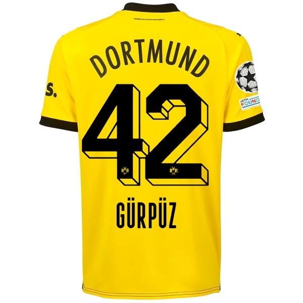 Borussia Dortmund Patches 2023-2024 UCL Home Jersey – Authentic Shirt
