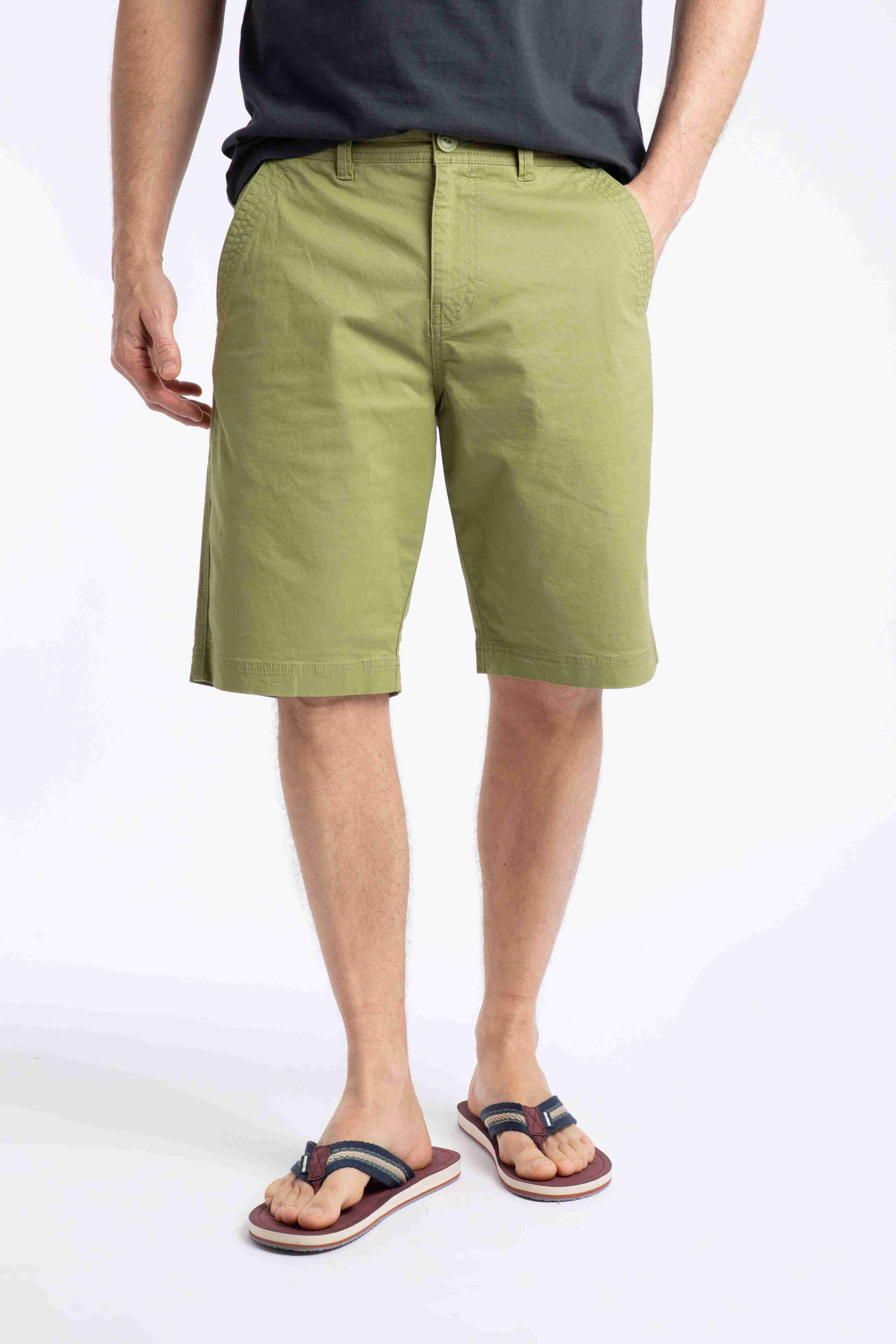 Rayburn Cotton Flat Front Shorts WashedOak