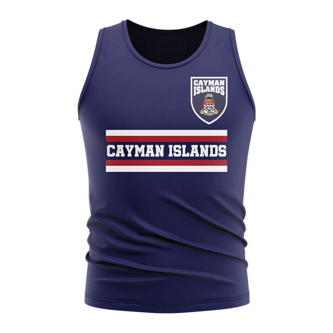 Elite Cayman Islands Core Football Country Sleeveless Tee (Navy)