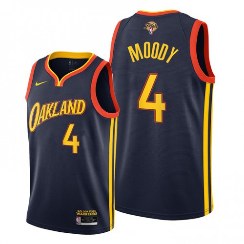 Warriors #4 Moses Moody Professional 2022 Finals NBA Jersey - Gold