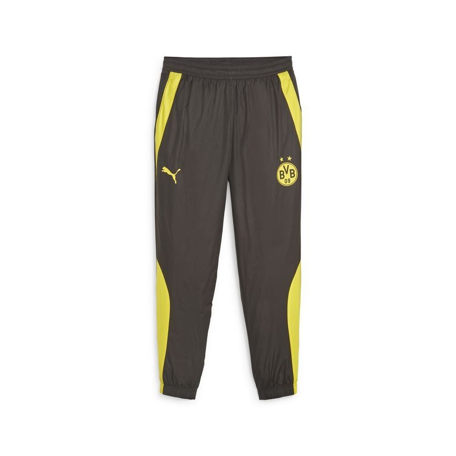 Dortmund Training Trousers Pre Match Woven - PUMA Black/Cyber Yellow