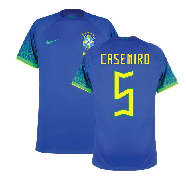 National 2022-2023 Brazil Away Shirt (Casemiro 5) Jersey