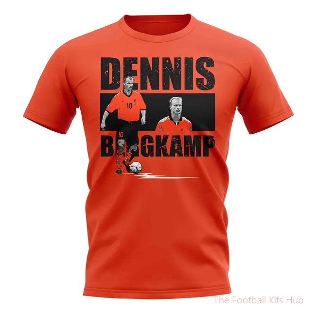 Dennis Bergkamp Player Collage T-Shirt (Orange)