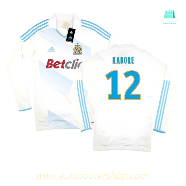 Marseille 2011-12 Player Spec Long Sleeve Home Shirt ((Excellent) L) (Kabore 12)