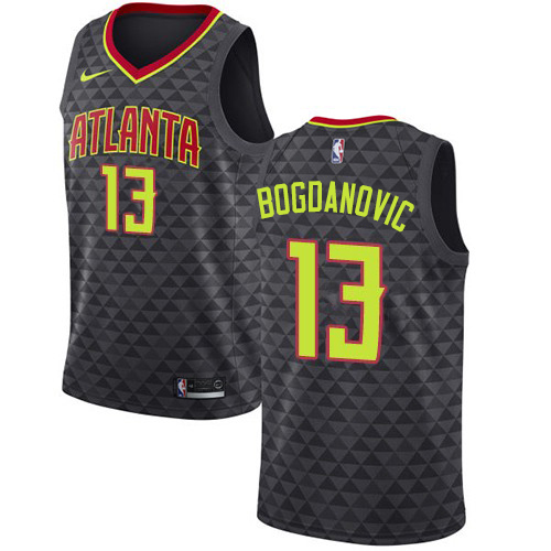 Top-Grade Hawks NBA Swingman Jersey #13 Bogdan Bogdanovic 2024 Icon -