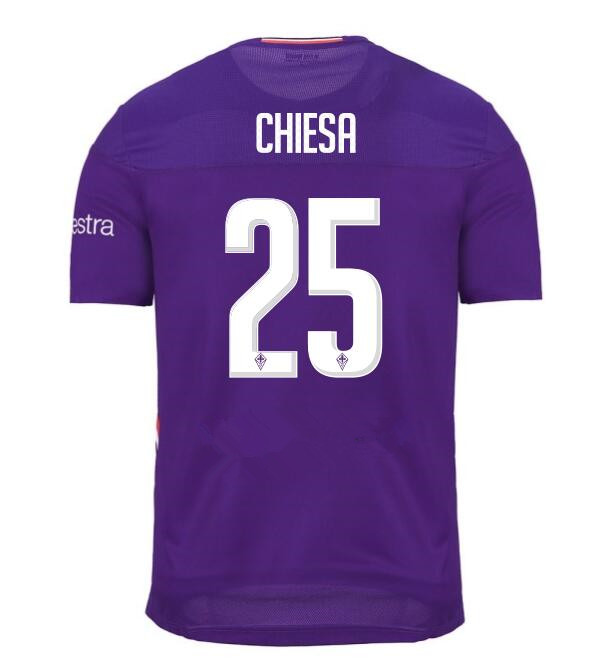 Premium Quality 2019-20 Fiorentina Home 25 CHIESA Soccer Jersey Shirt