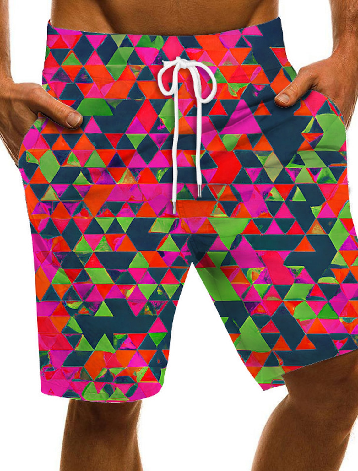 Men's Board Shorts Swim Shorts Swim Trunks Printed Drawstring with Pockets Quick Dry Board Shorts Bathing Suit Surfing Beach Water Sports Summer