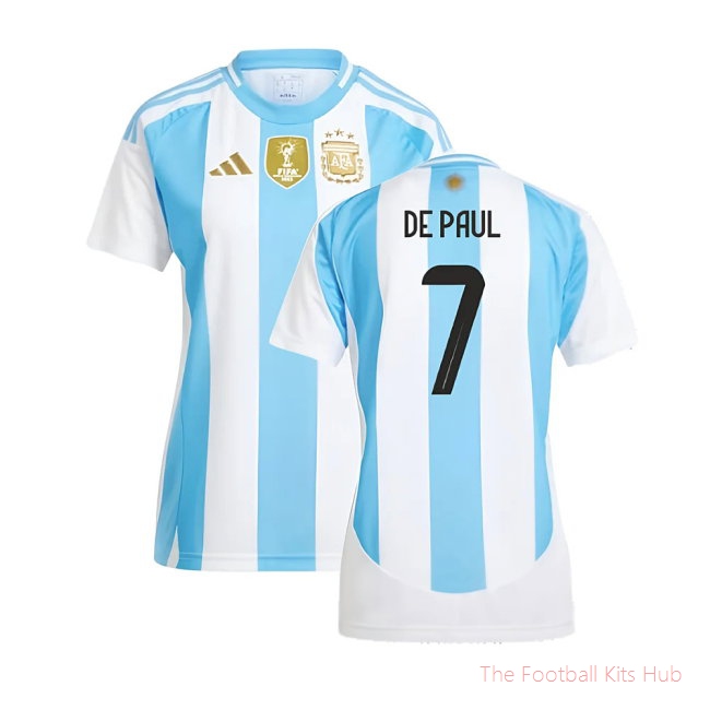 2024-2025 Argentina Home Shirt (Ladies) (DE PAUL 7)