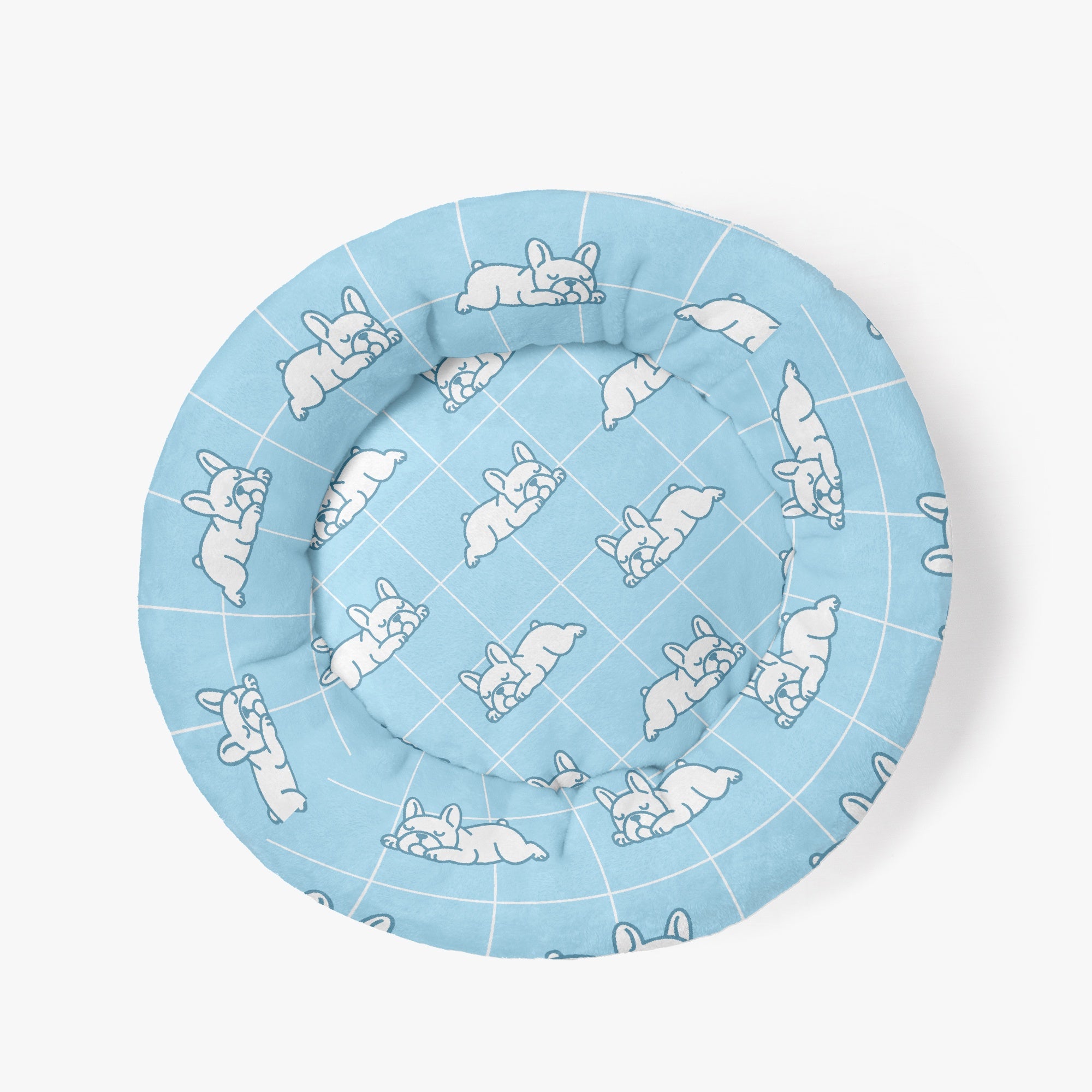 | Anti-anxiety French Bulldog Donut Bed For Frenchie Pups | Comfort Fit
