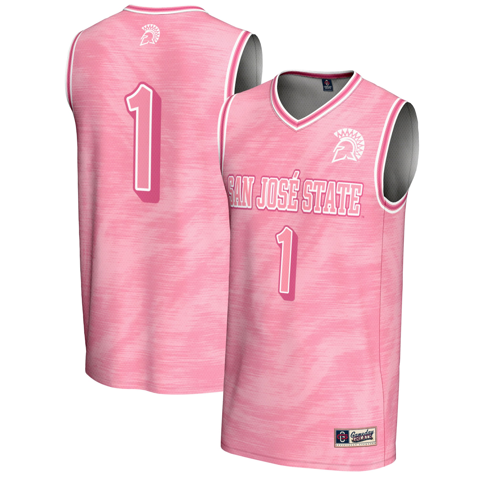 [NJP] San Jose State Spartans GameDay Greats Youth Lightweight Basketball Jersey - Pink