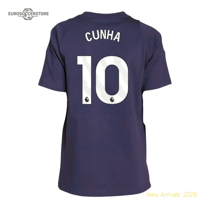 Kid-approved Kids Man Utd Cunha Jersey 2025-2026 Stretchy