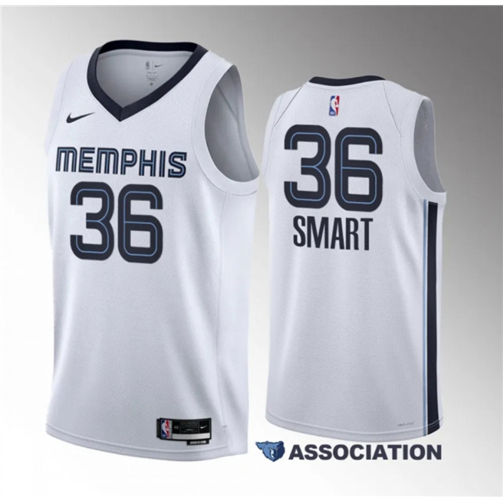 Game Day Game-Ready Men's MEM #36 Marcus White Basketball Jersey