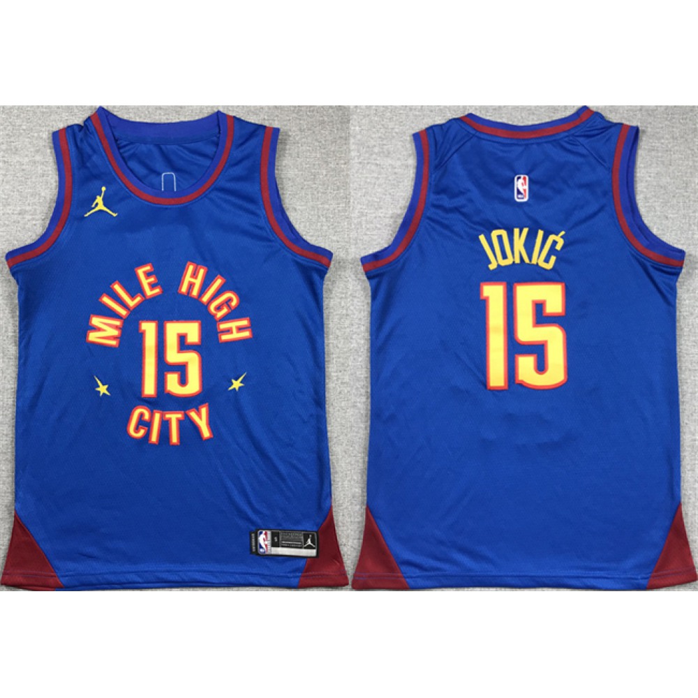 Denver Nuggets Nikola Jokic15 Blue Jersey - - Fan Favorite