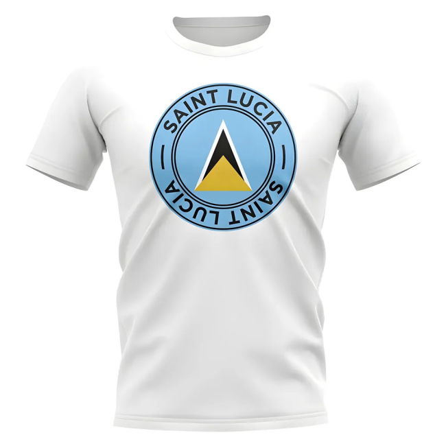 Collector'S-Item Saint Lucia Football Badge T-Shirt (White)