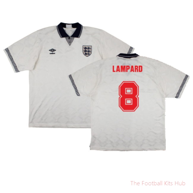 England 1990-92 Home Shirt (S) (Good) (Lampard 8)