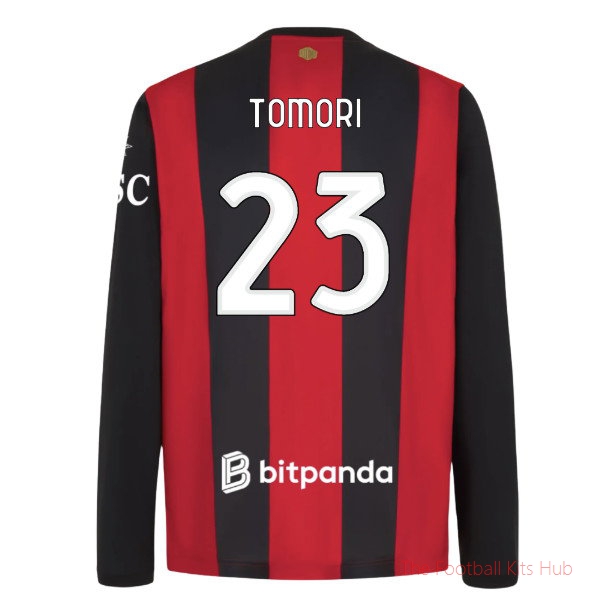 2026-2027 AC Milan Long Sleeve Home Shirt Match Jersey Tomori #23