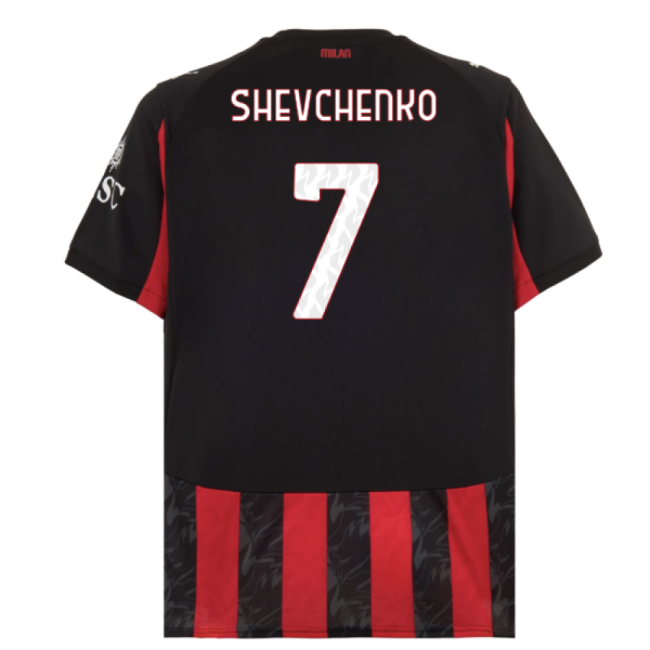 2025-2026 AC Milan Home Shirt for (Unisex