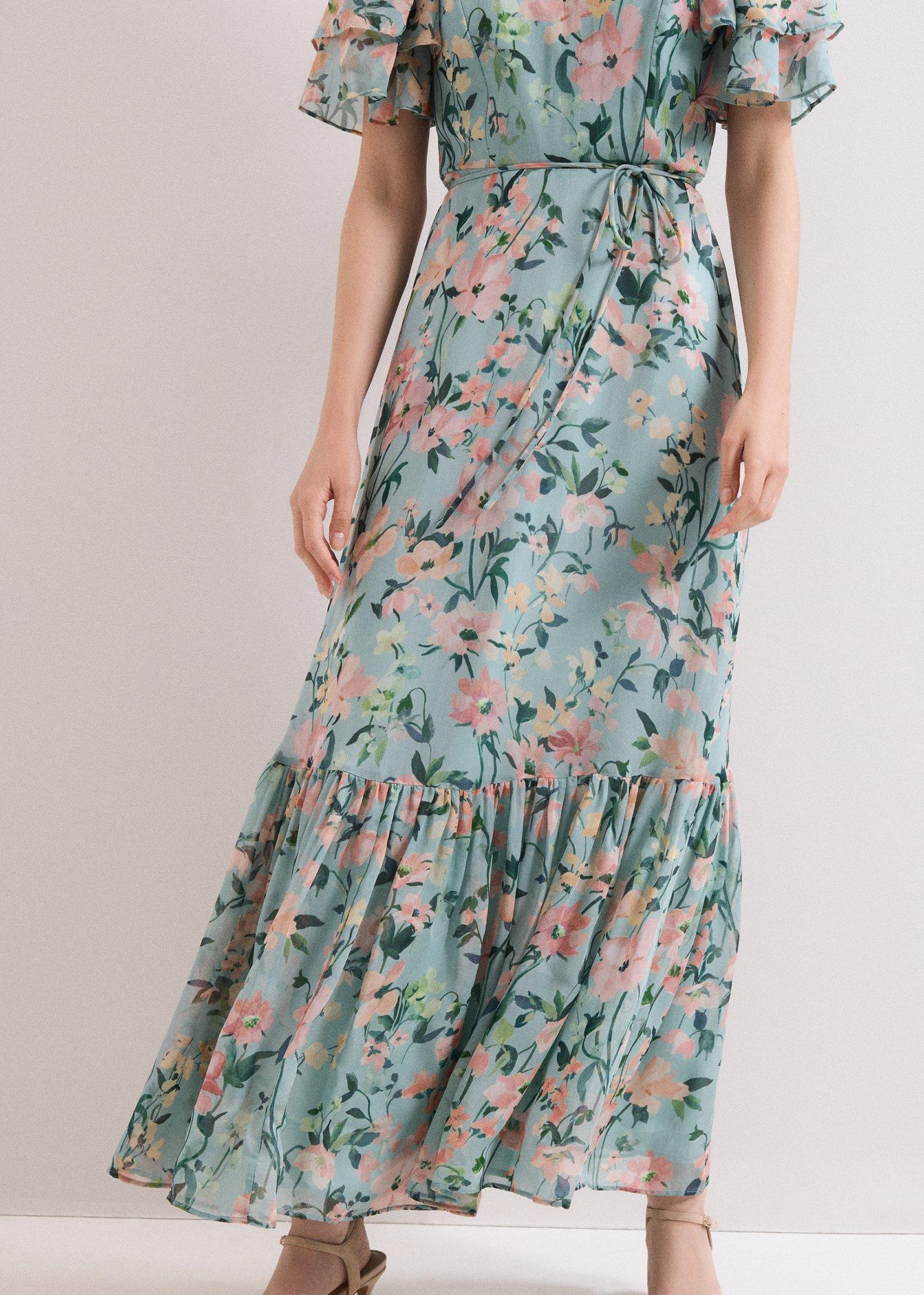 Petite Violet Floral Maxi Dress