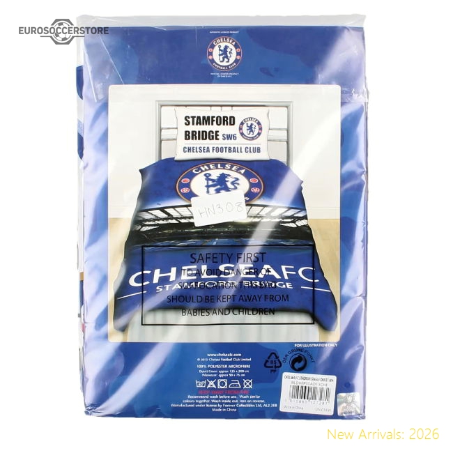Official Chelsea Stamford Bridge Single Duvet Cover - Premium Quality