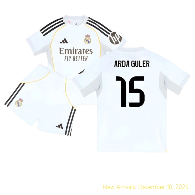 2025-2026 Real Madrid Home None - Premium Supporter Wear (Arda Guler...